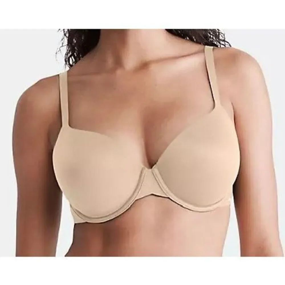Calvin Klein CK NWT Perfectly Fit Memory Touch T-Shirt Bra Nude 32D